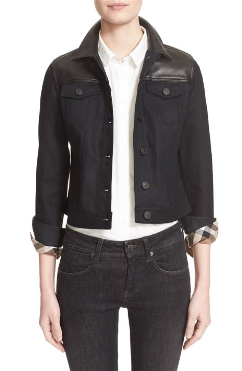 burberry brit leather jacket|burberry brit denim jacket.